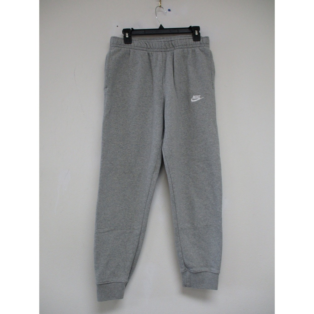 Nike Joggers Mens M Gray Club Fleece Sweatpants BV2671-063 Embroidered Logo